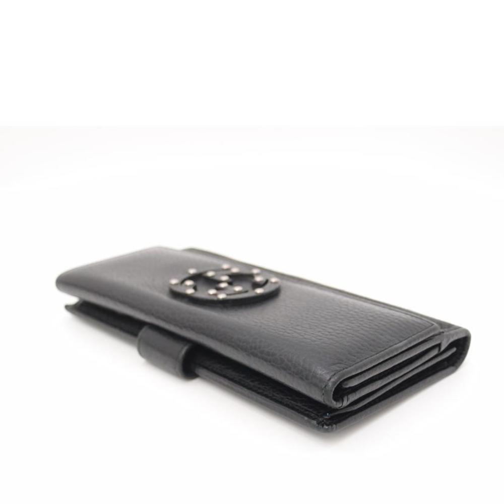Gucci Interlocking G W Hook Long Wallet Black - image 4